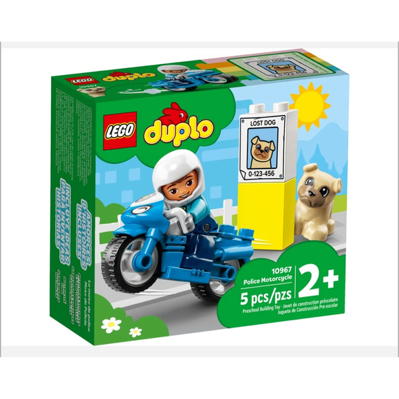NEW LEGO Duplo Police Motorcycle Building Set One Size Blue White - Picture 1 of 6